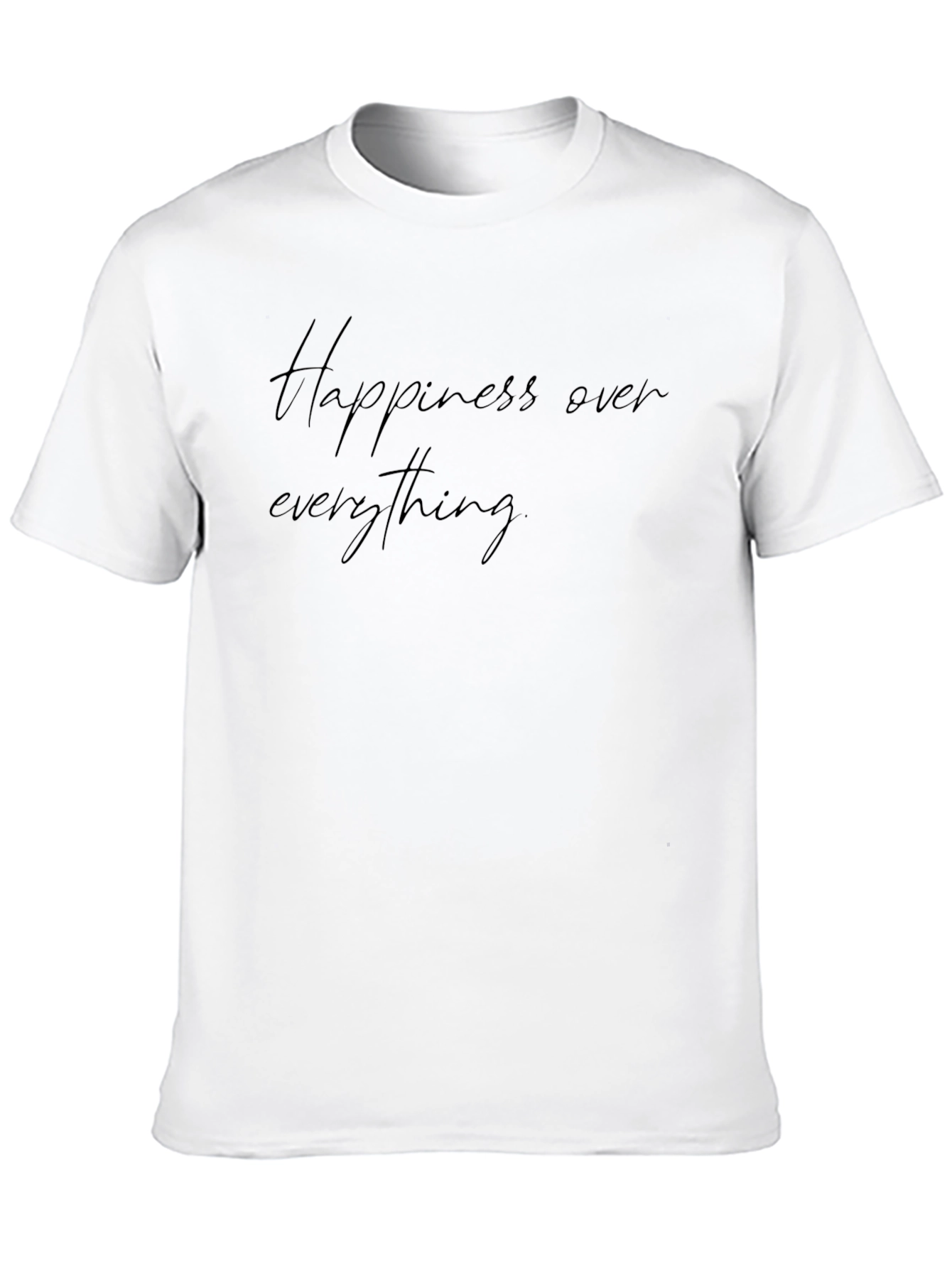 Happiness Over Everything Black Graphic Tee