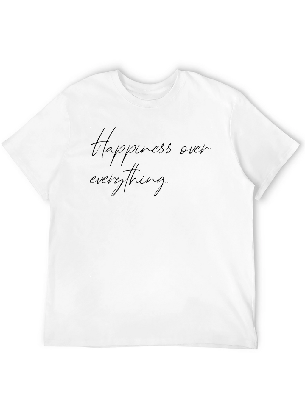 Happiness Over Everything Black Graphic Tee