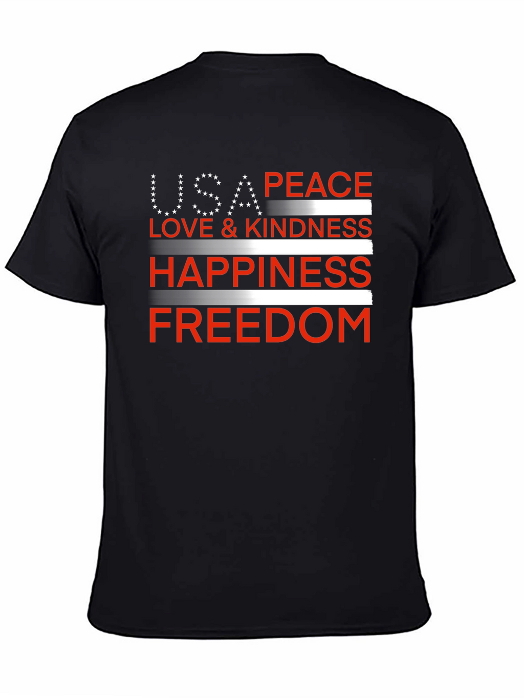 USA Peace Love Happiness Freedom T-Shirt