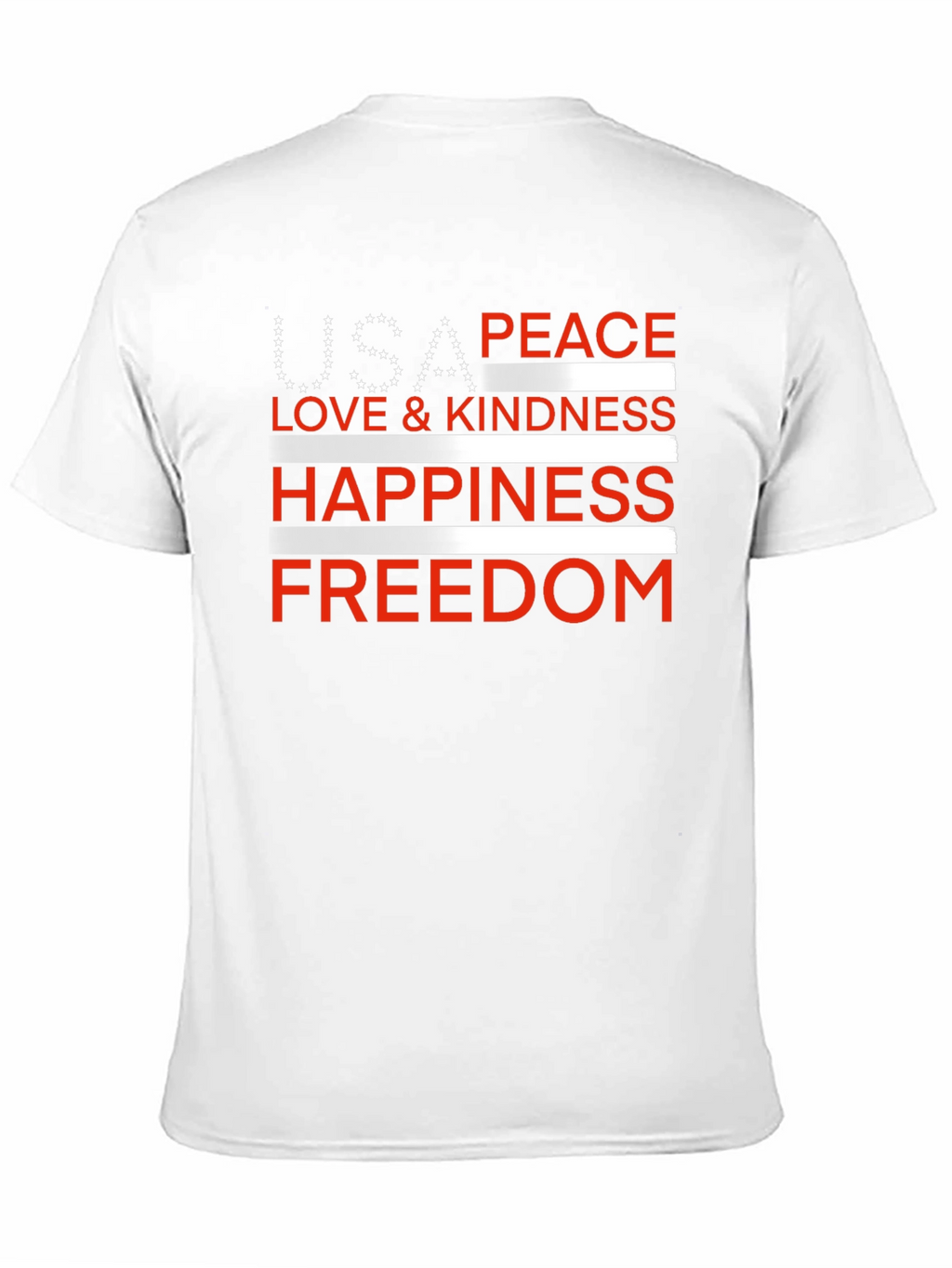 USA Peace Love Happiness Freedom T-Shirt