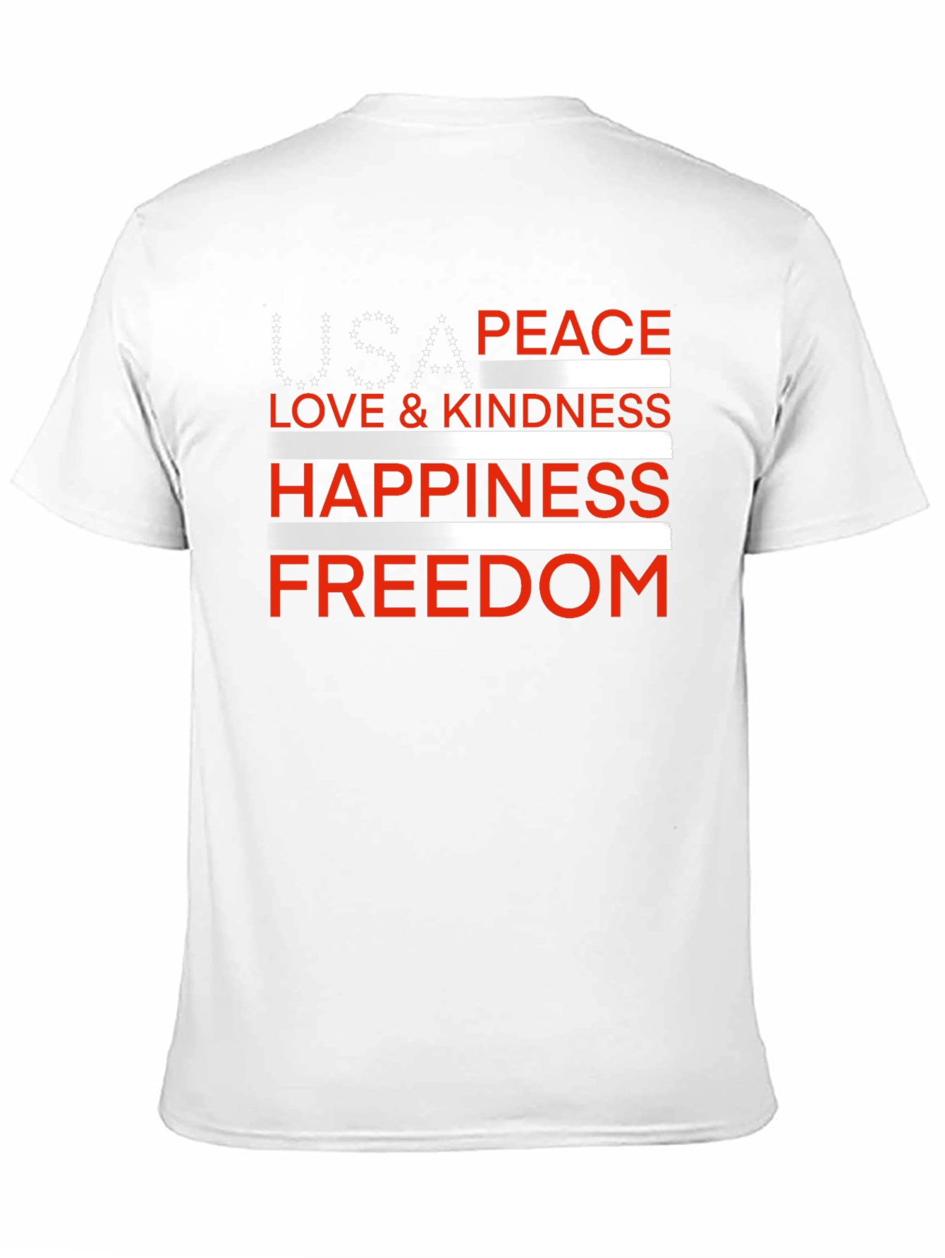 USA Peace Love Happiness Freedom T-Shirt