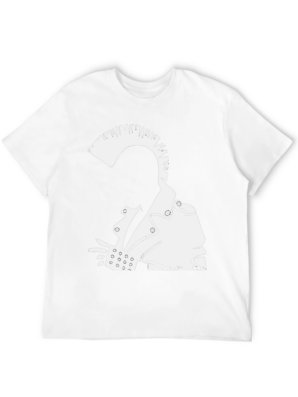 Punk Rock Graphic Tee - Bold Black Cotton T-Shirt