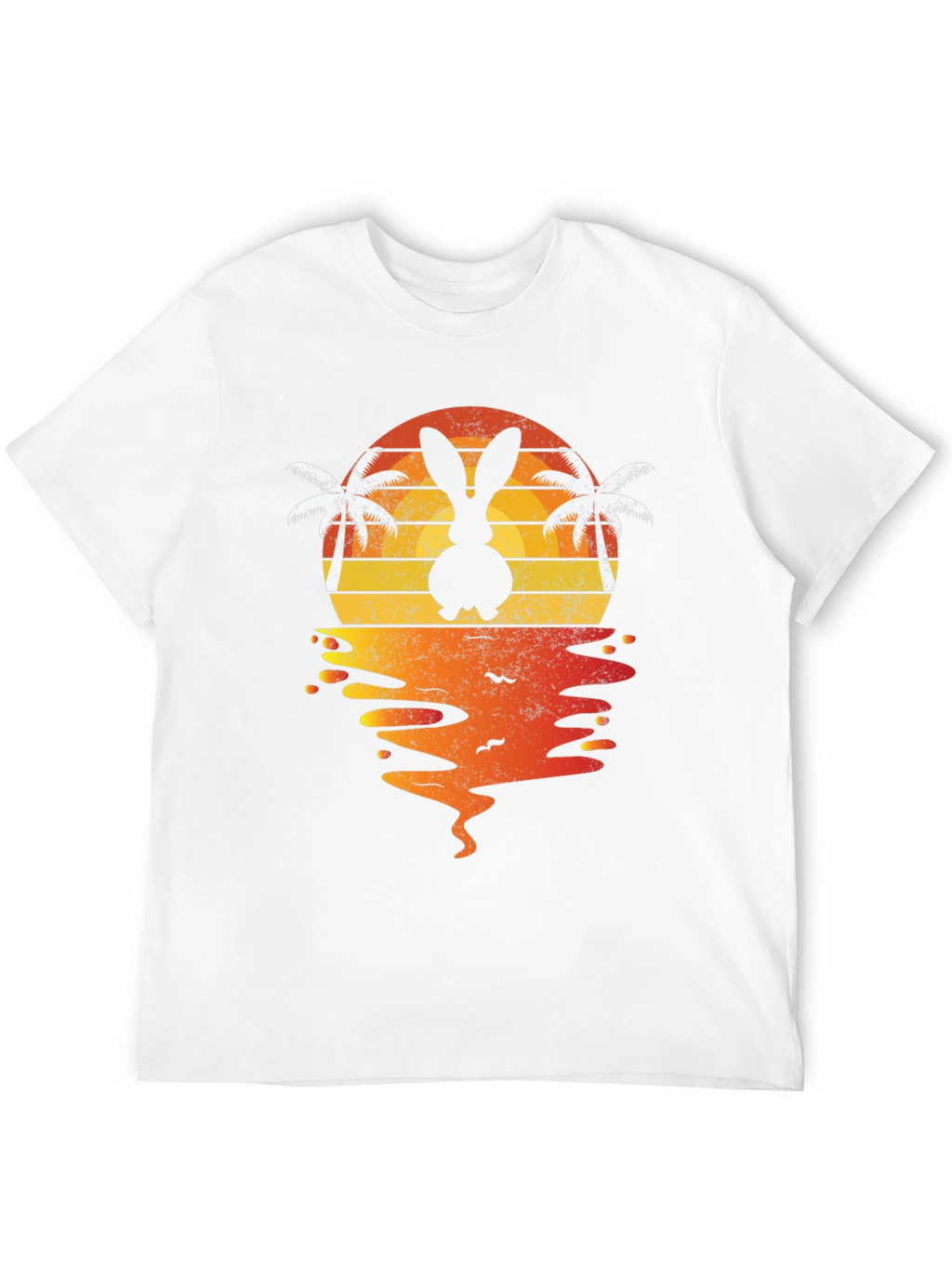 Bunny Sunset T-Shirt - Tropical Easter Vibes