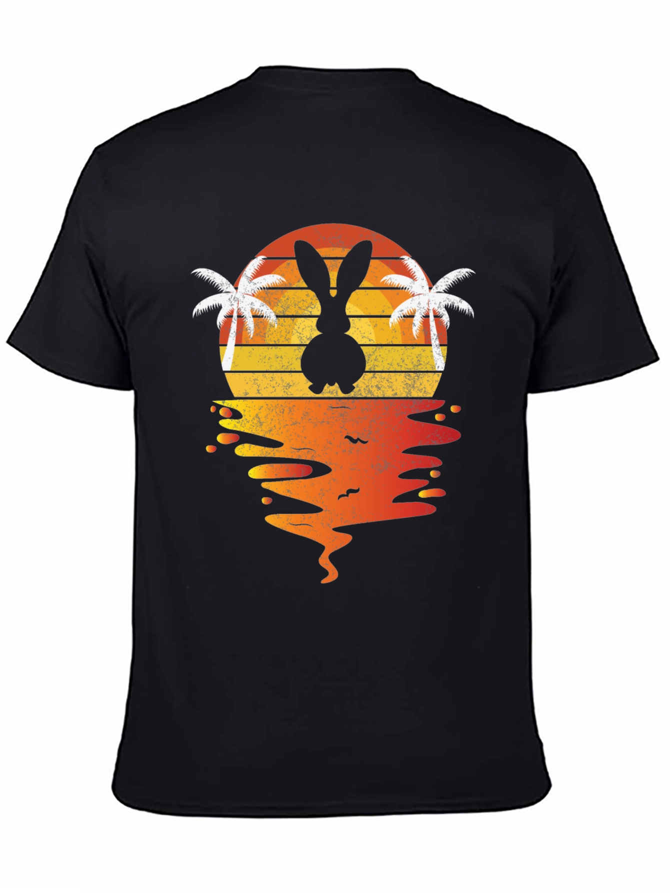 Bunny Sunset T-Shirt - Tropical Easter Vibes
