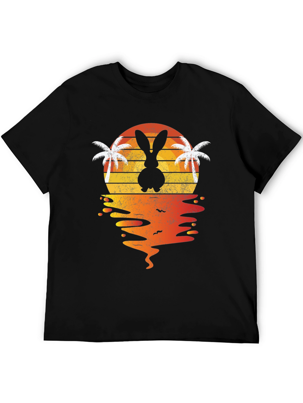 Bunny Sunset T-Shirt - Tropical Easter Vibes