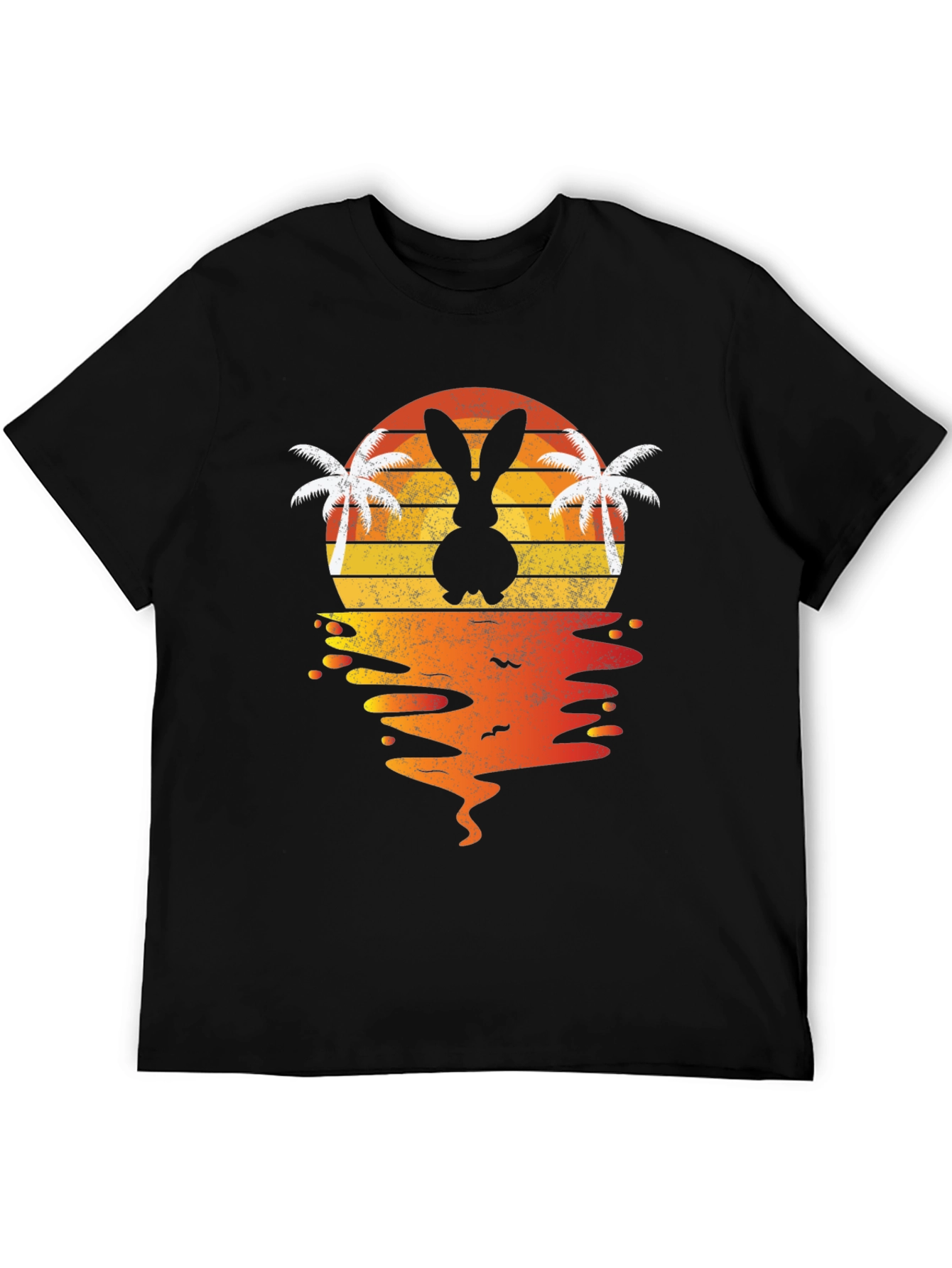 Bunny Sunset T-Shirt - Tropical Easter Vibes