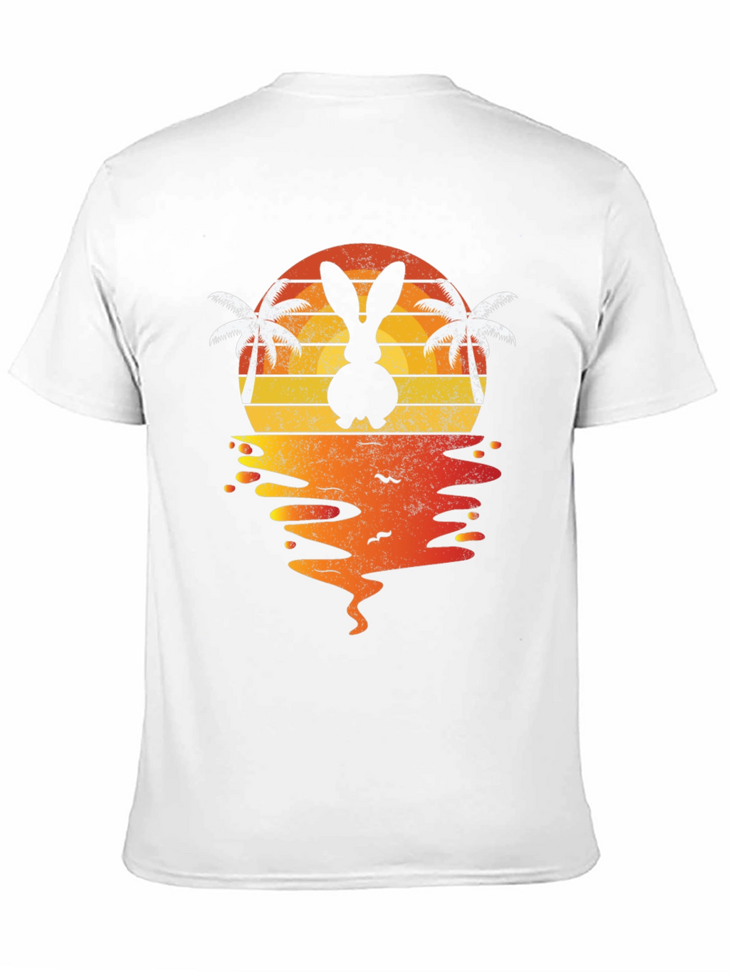 Bunny Sunset T-Shirt - Tropical Easter Vibes
