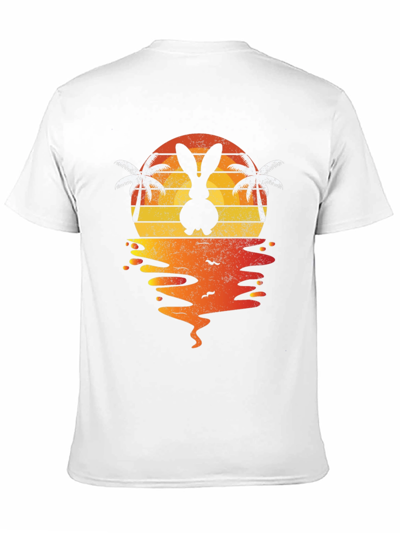 Bunny Sunset T-Shirt - Tropical Easter Vibes