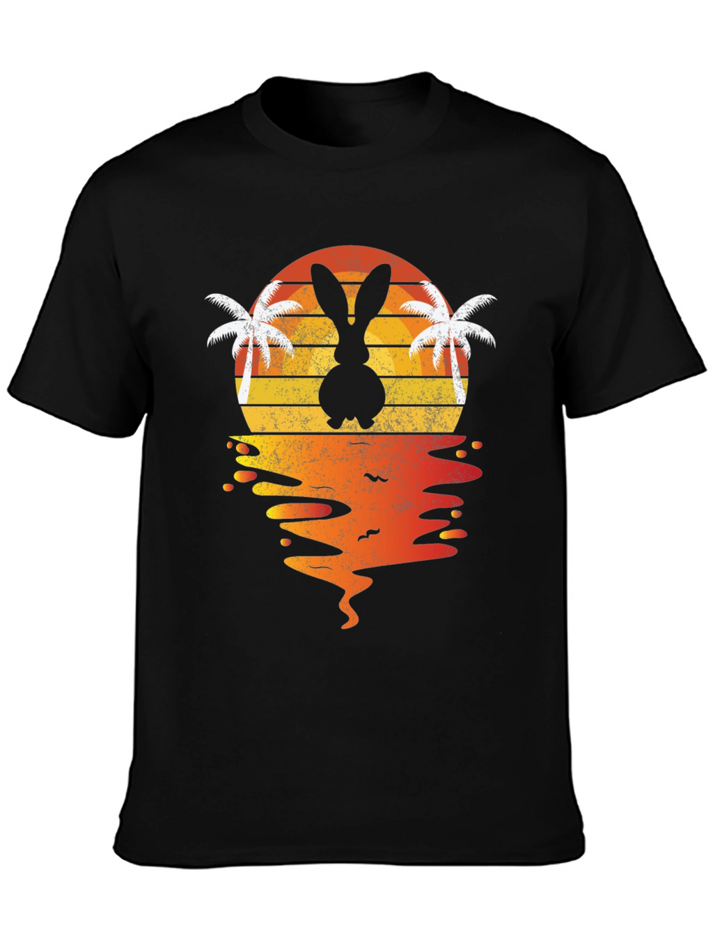 Bunny Sunset T-Shirt - Tropical Easter Vibes