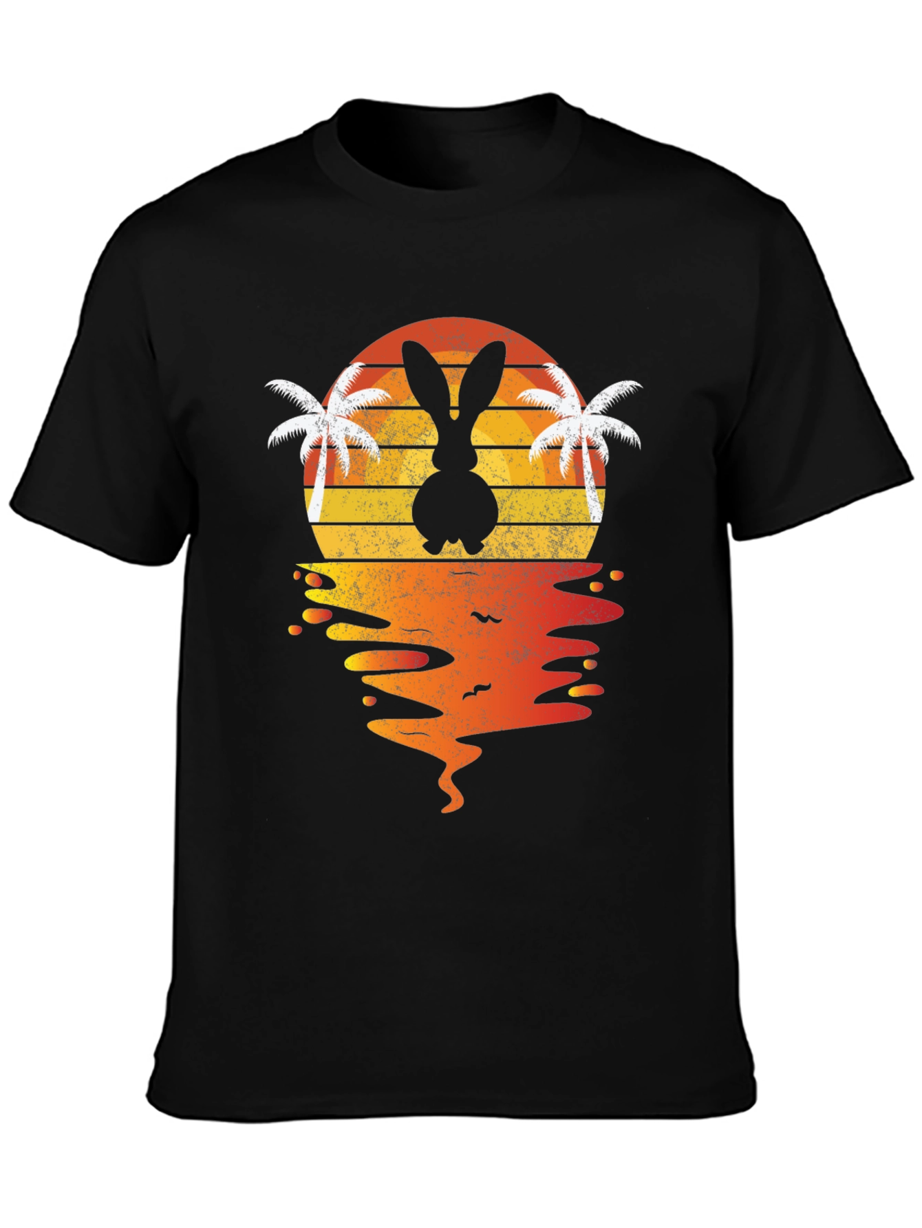 Bunny Sunset T-Shirt - Tropical Easter Vibes