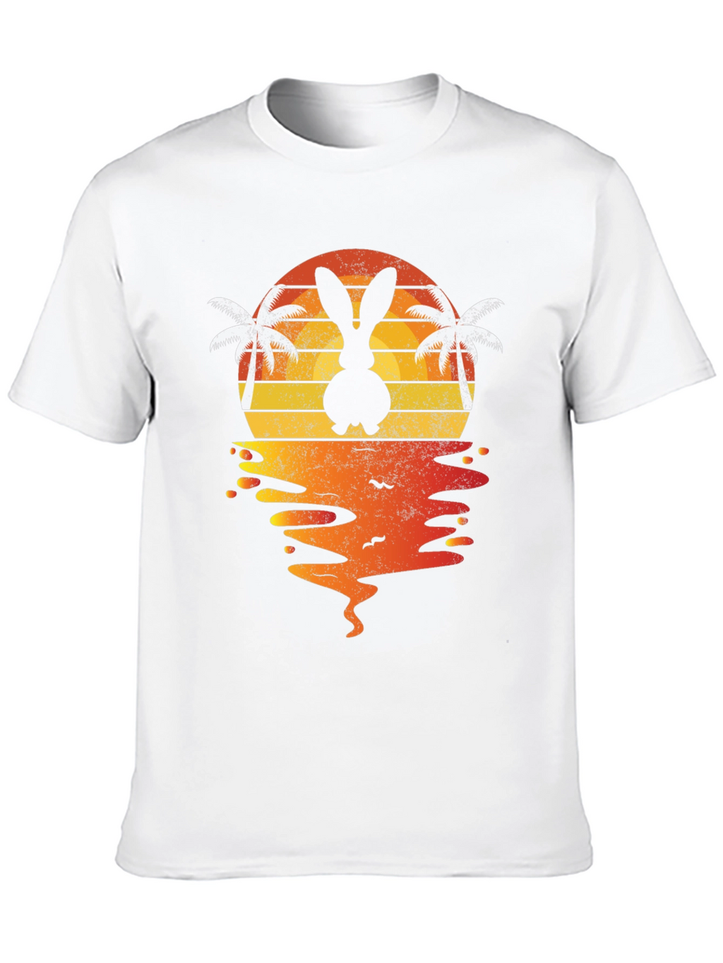Bunny Sunset T-Shirt - Tropical Easter Vibes