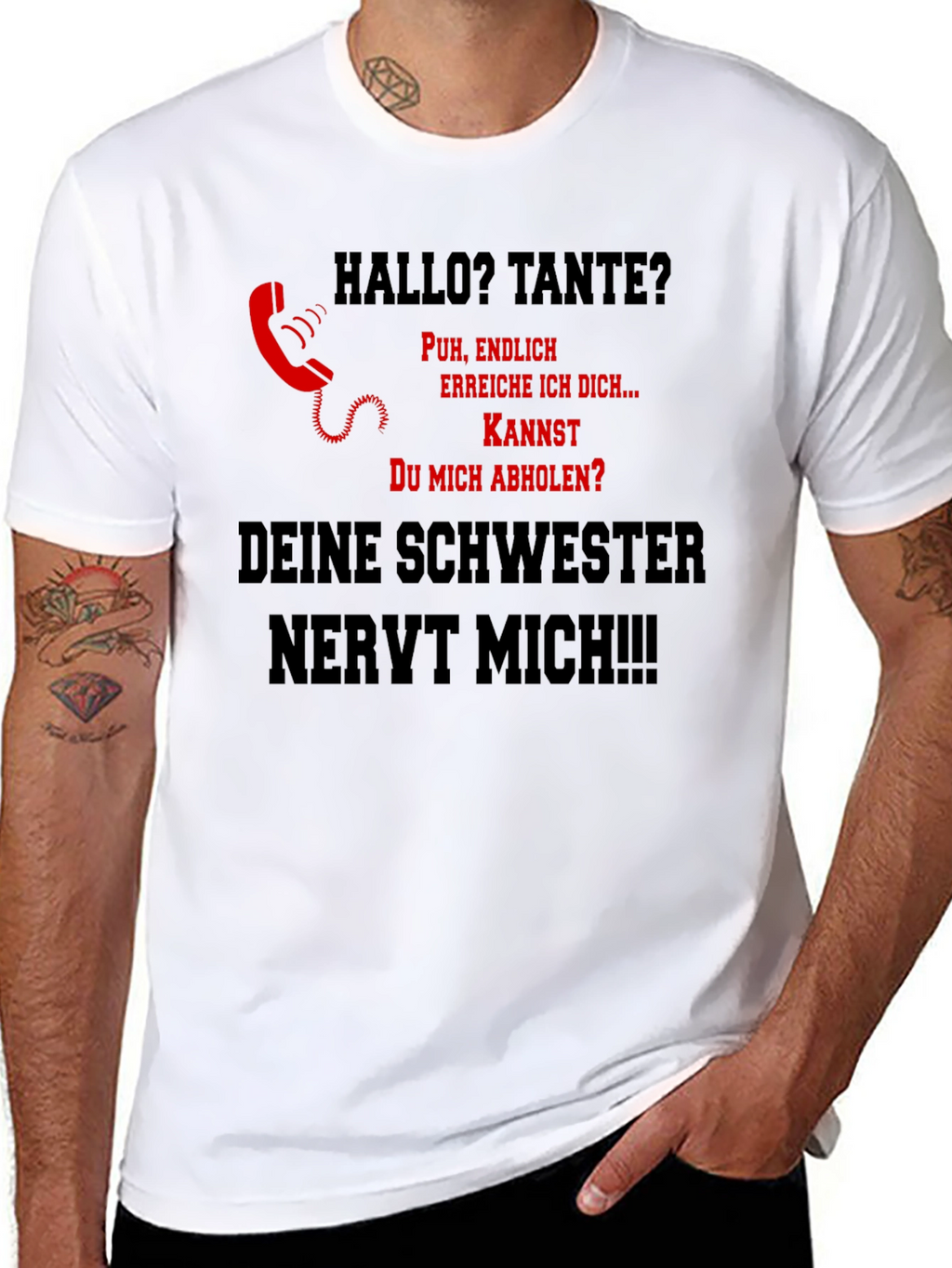 Hallo Tante Funny Graphic Tee