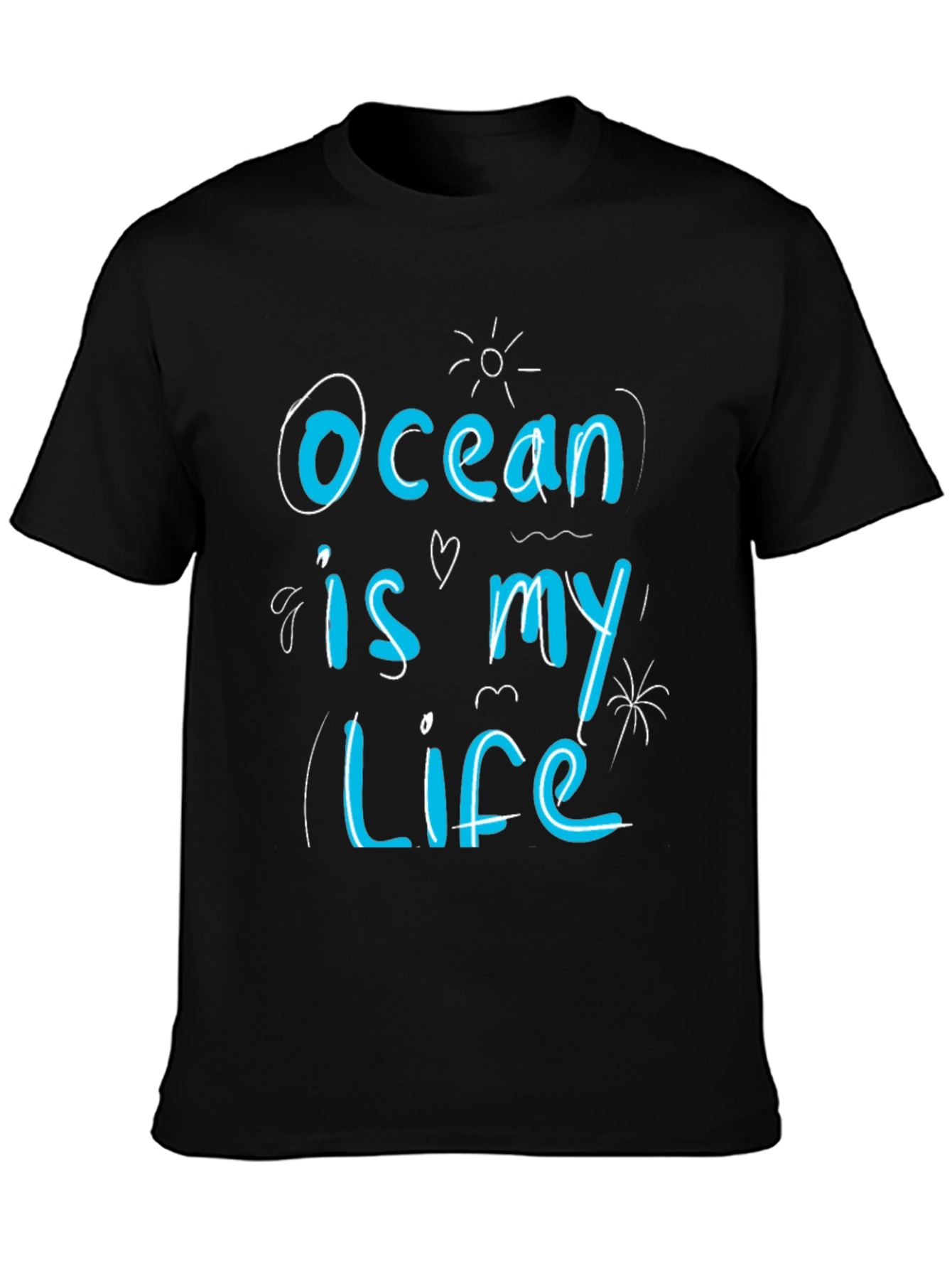Ocean is My Life Graphic Tee - Black