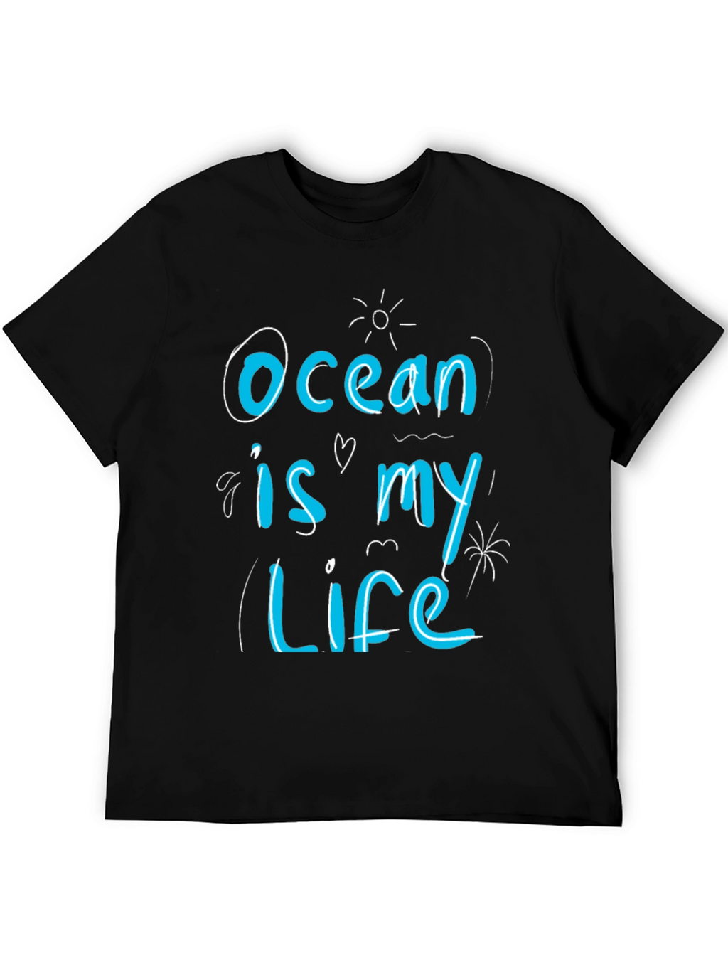 Ocean is My Life Graphic Tee - Black