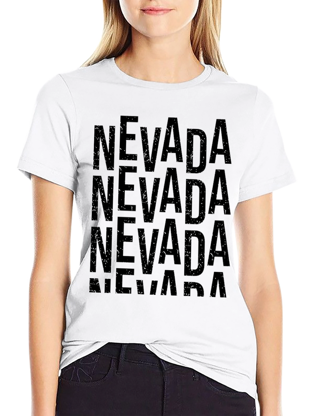 Nevada Graphic Print Black T-Shirt