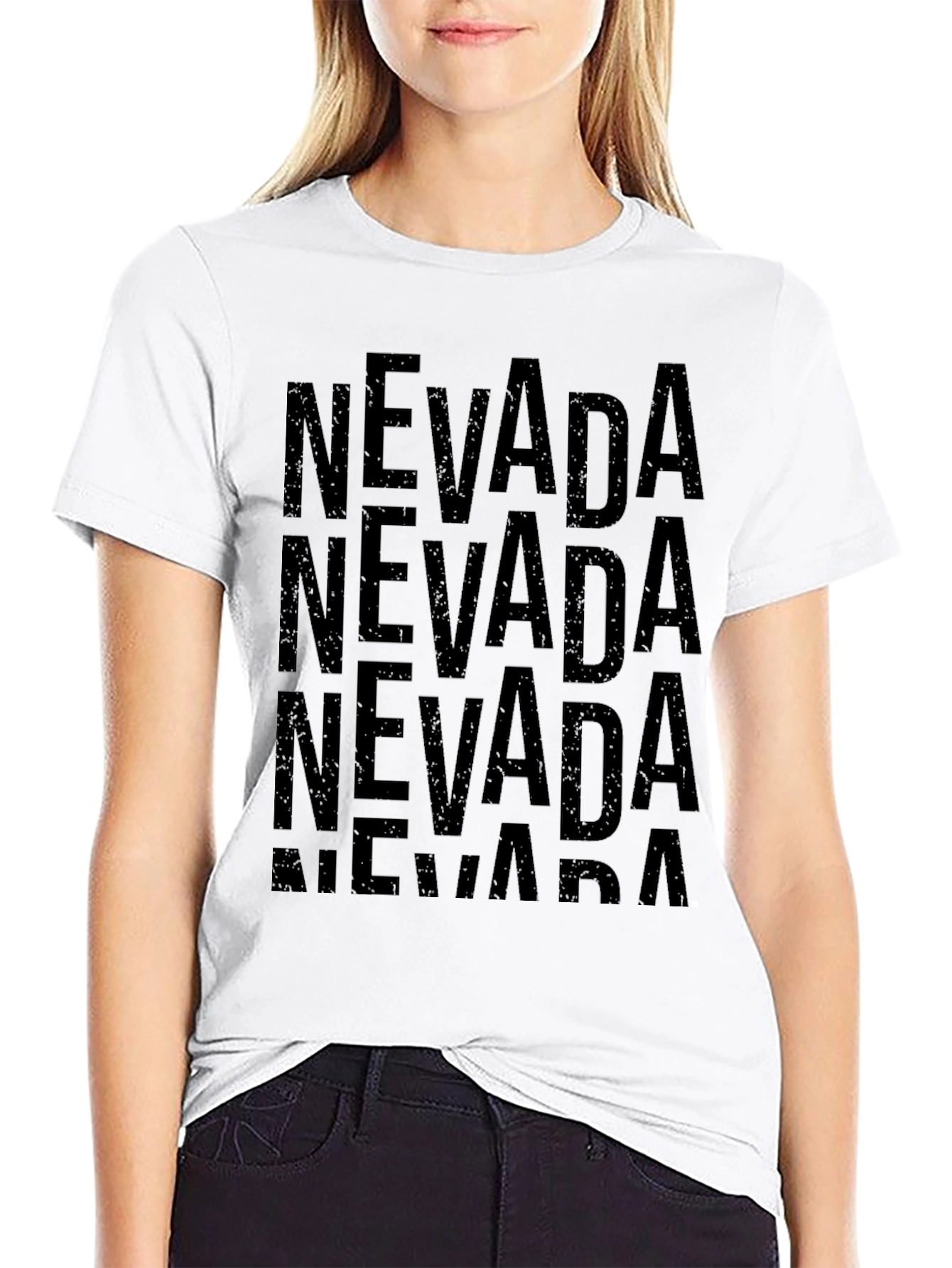 Nevada Graphic Print Black T-Shirt
