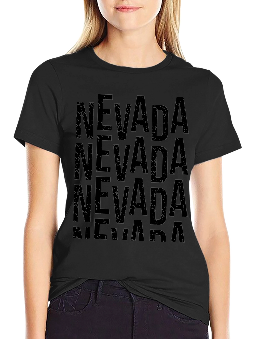 Nevada Graphic Print Black T-Shirt