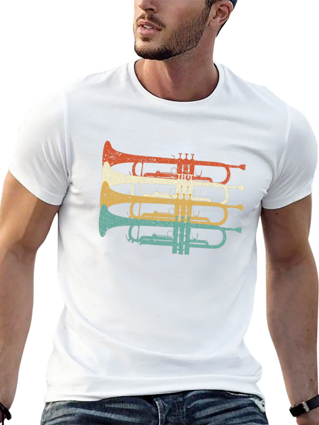 Retro Trumpet T-Shirt - Musical Instrument Tee