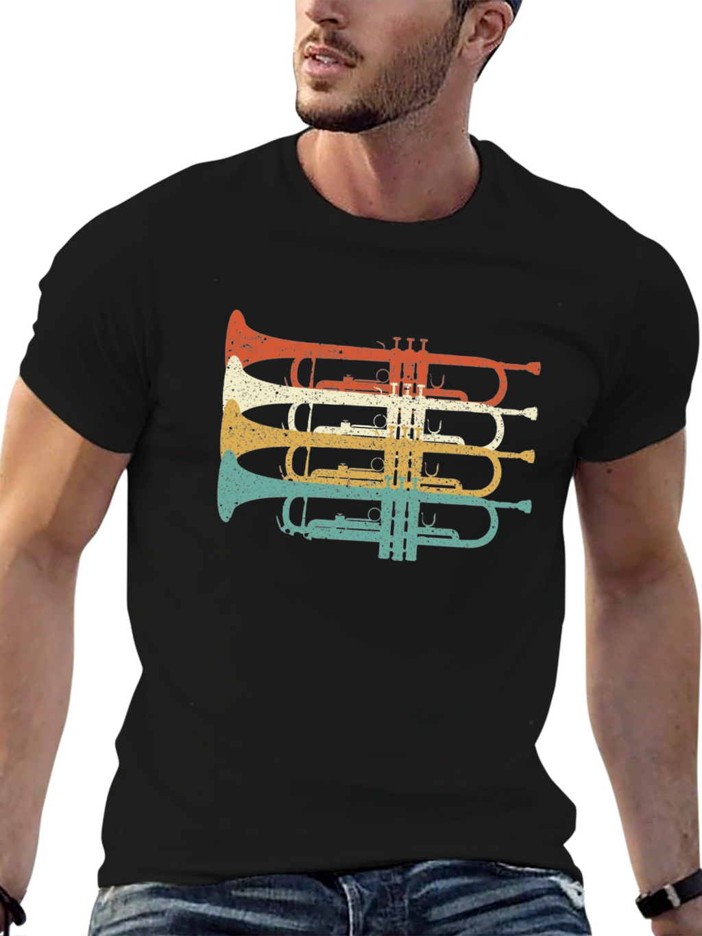 Retro Trumpet T-Shirt - Musical Instrument Tee