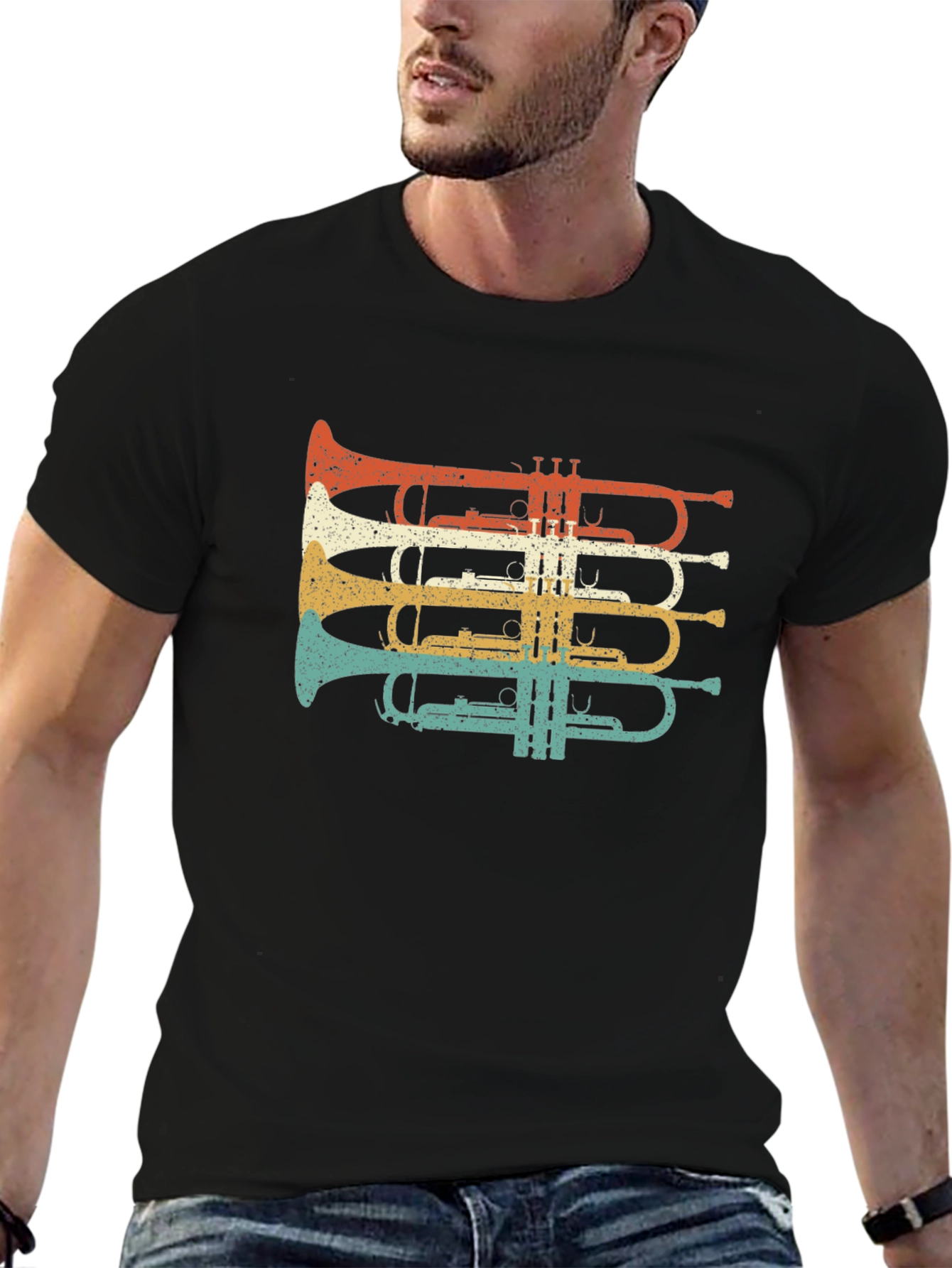 Retro Trumpet T-Shirt - Musical Instrument Tee
