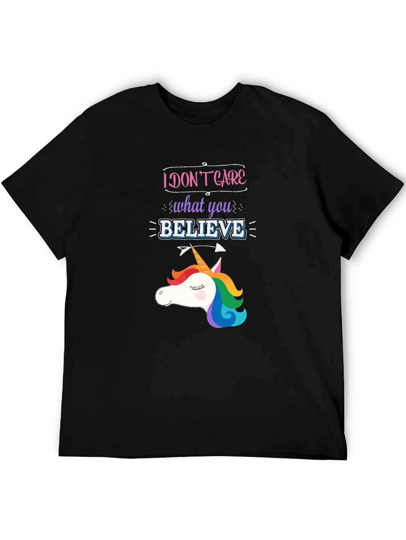 Unicorn I Dont Care Graphic Tee
