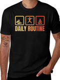 Daily Routine T-Shirt - Swim Exercise Meditate