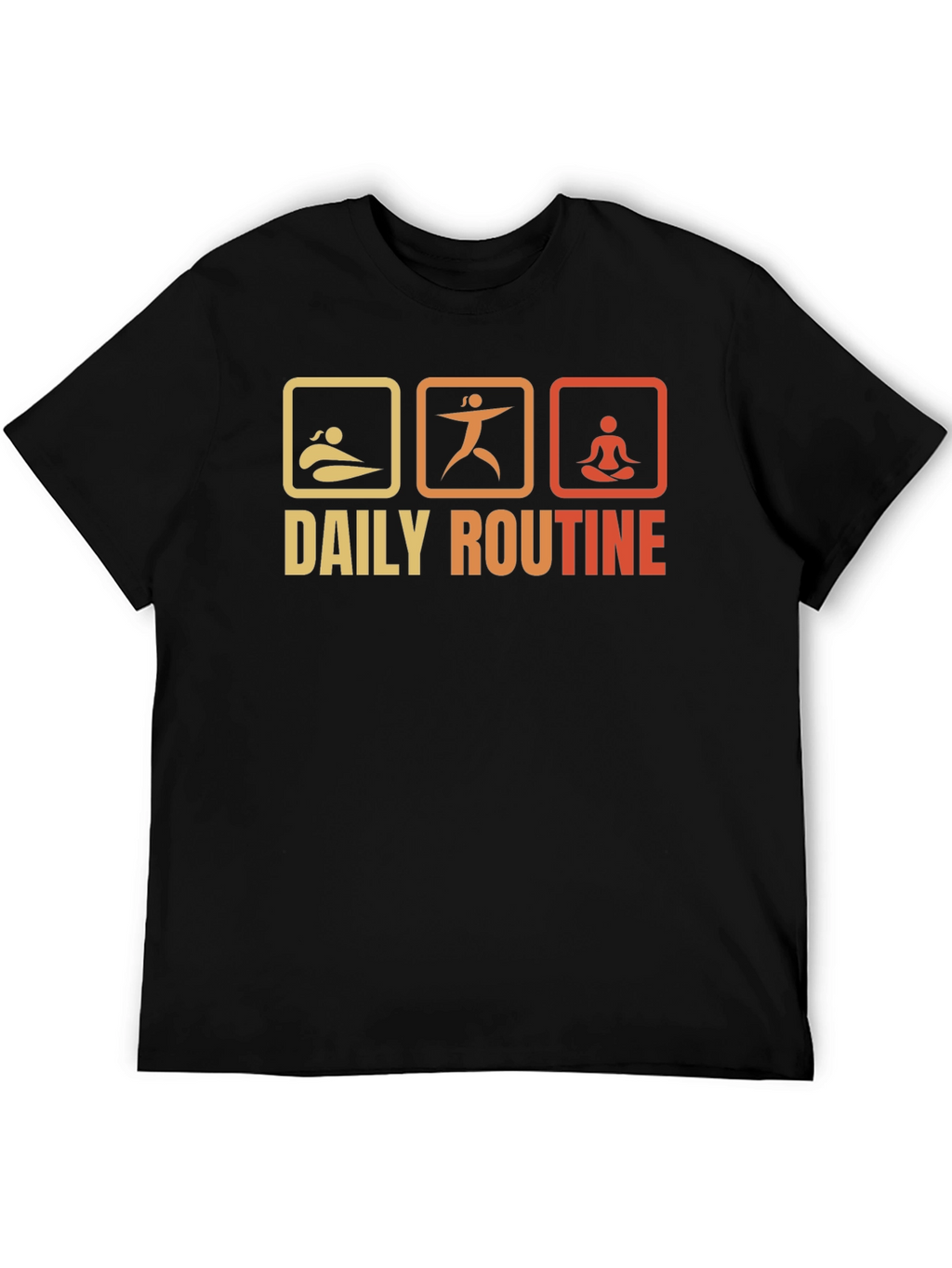 Daily Routine T-Shirt - Swim Exercise Meditate