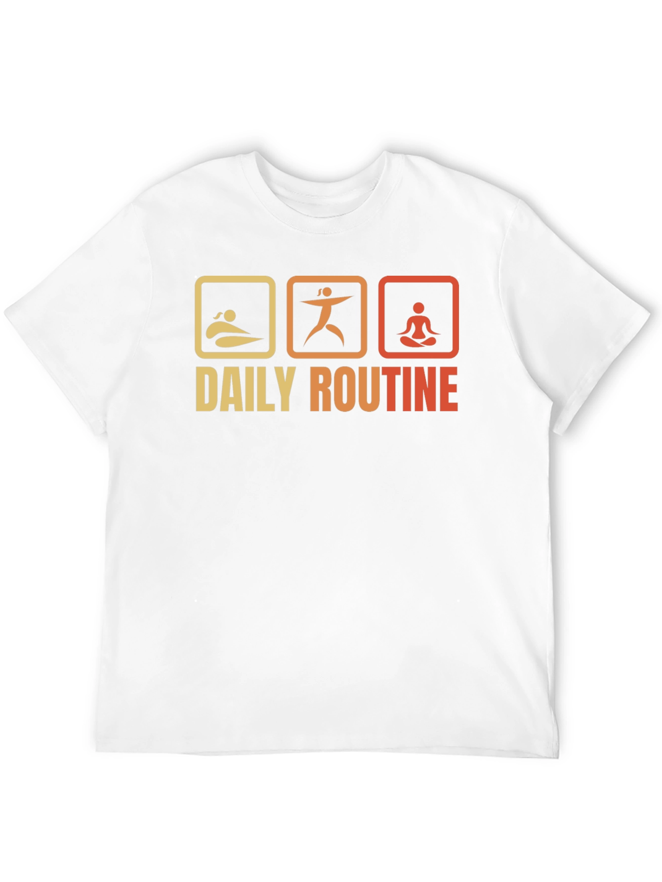 Daily Routine T-Shirt - Swim Exercise Meditate