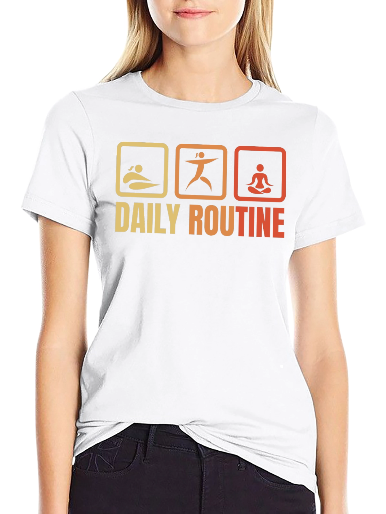 Daily Routine T-Shirt - Swim Exercise Meditate
