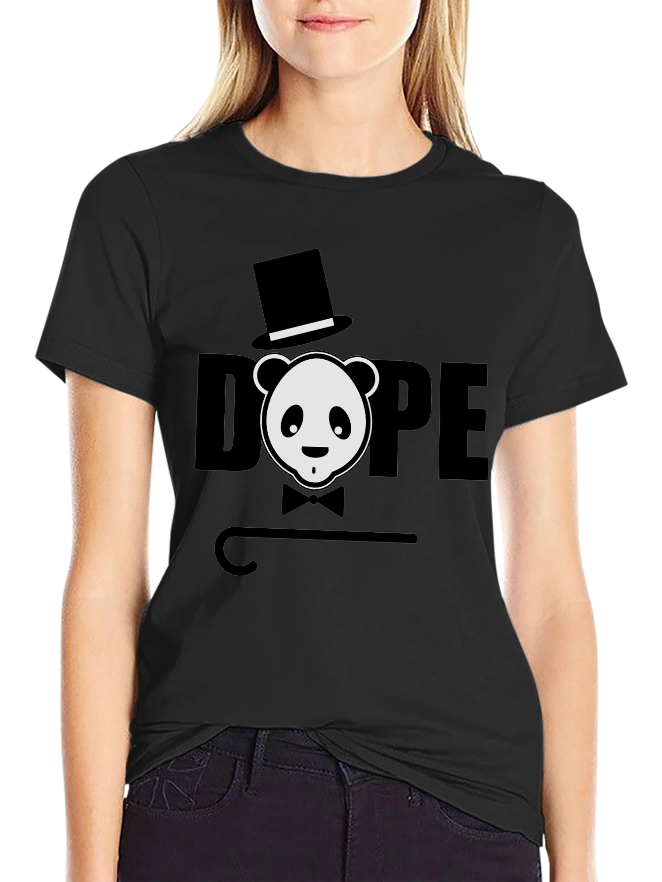 Dope Panda Graphic Tee - Black