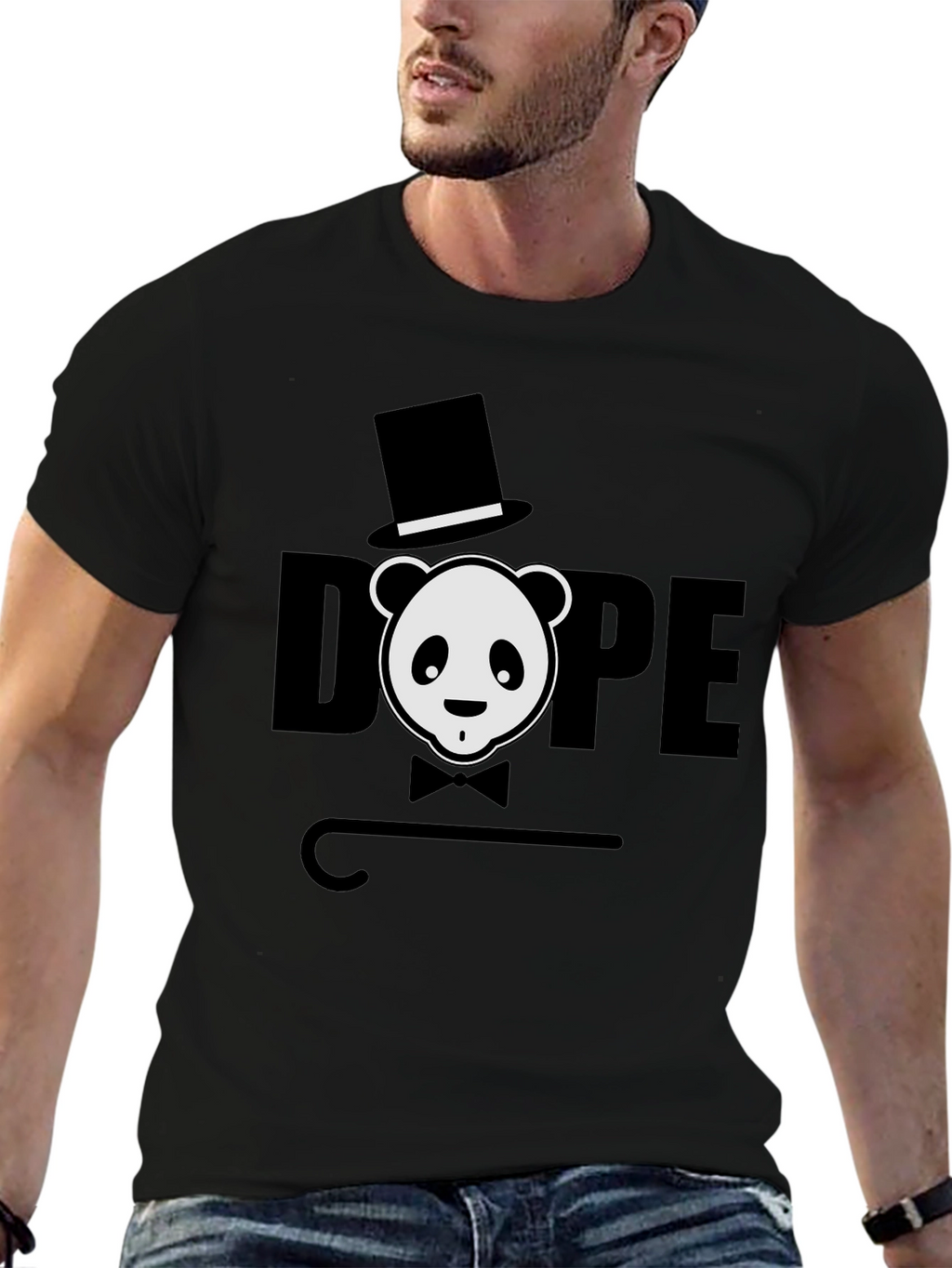 Dope Panda Graphic Tee - Black