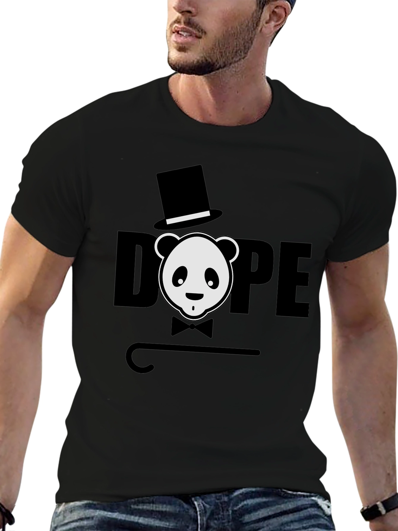 Dope Panda Graphic Tee - Black