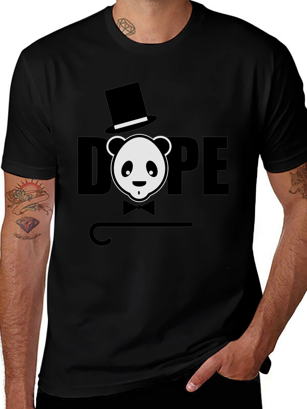 Dope Panda Graphic Tee - Black