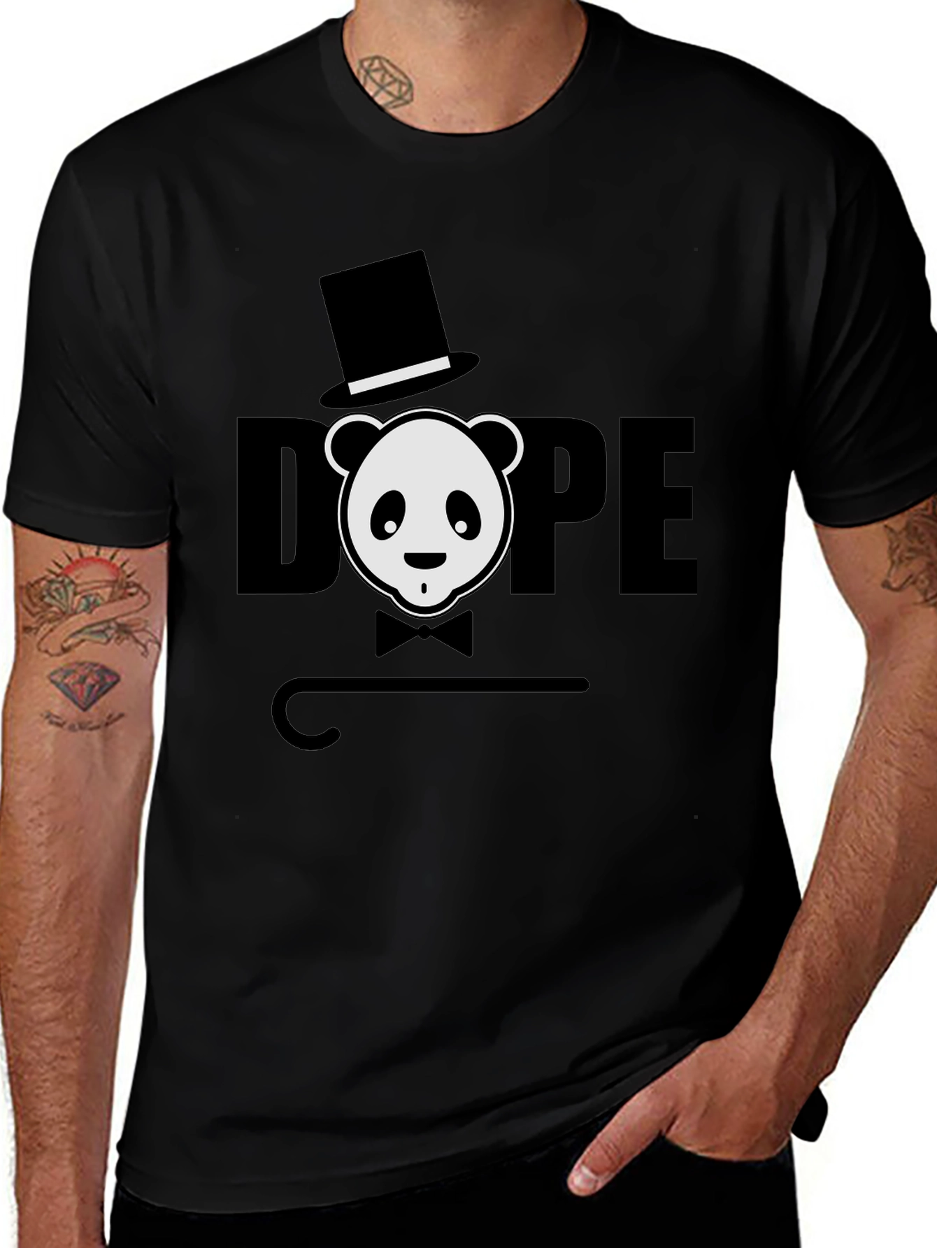 Dope Panda Graphic Tee - Black