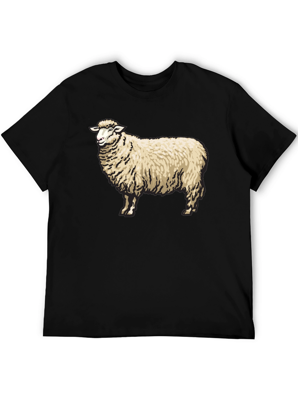 Sheep Graphic Black T-Shirt