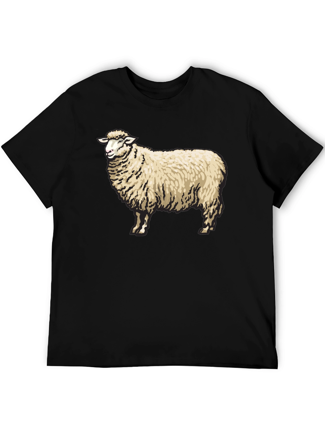 Sheep Graphic Black T-Shirt