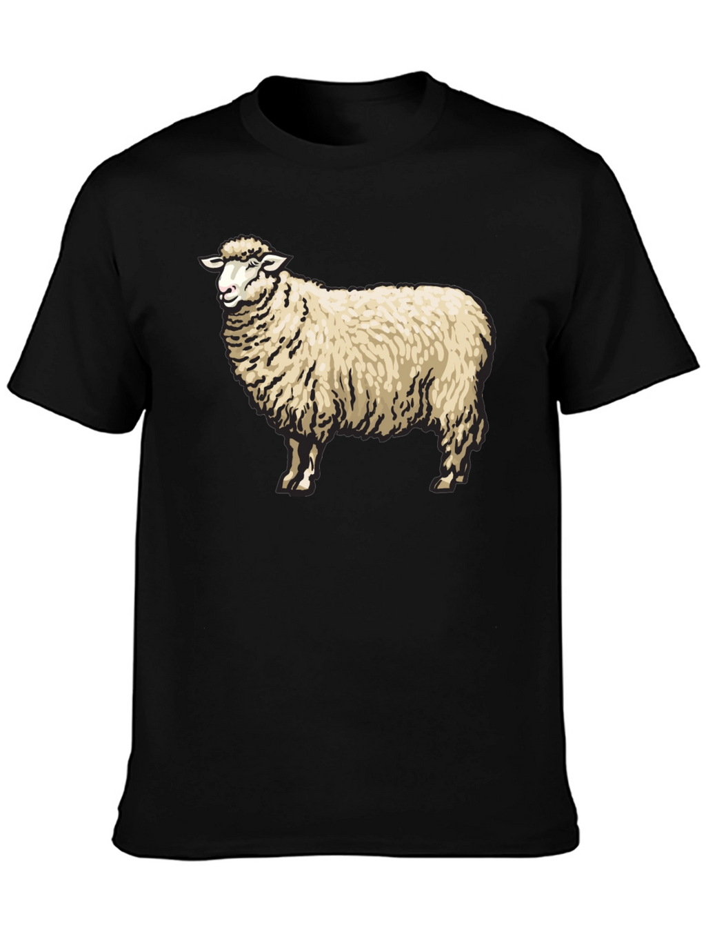 Sheep Graphic Black T-Shirt