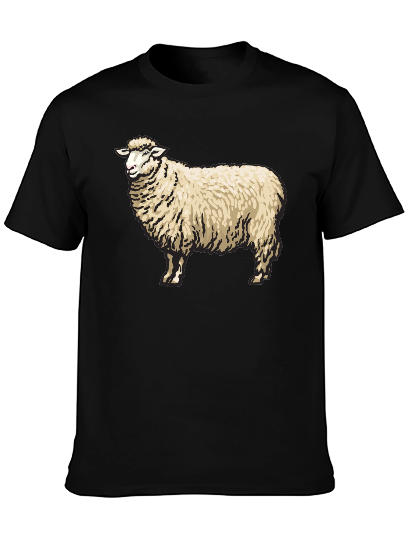 Sheep Graphic Black T-Shirt