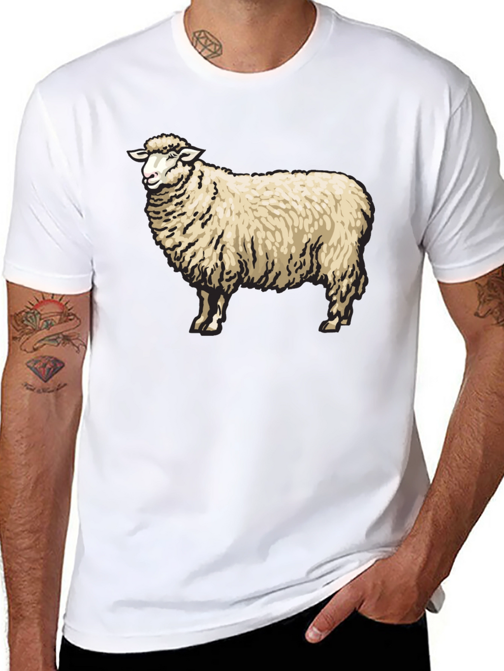 Sheep Graphic Black T-Shirt