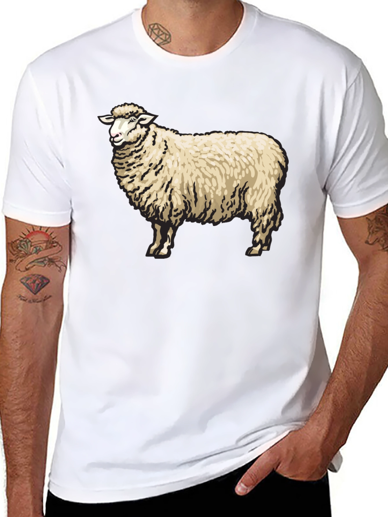 Sheep Graphic Black T-Shirt