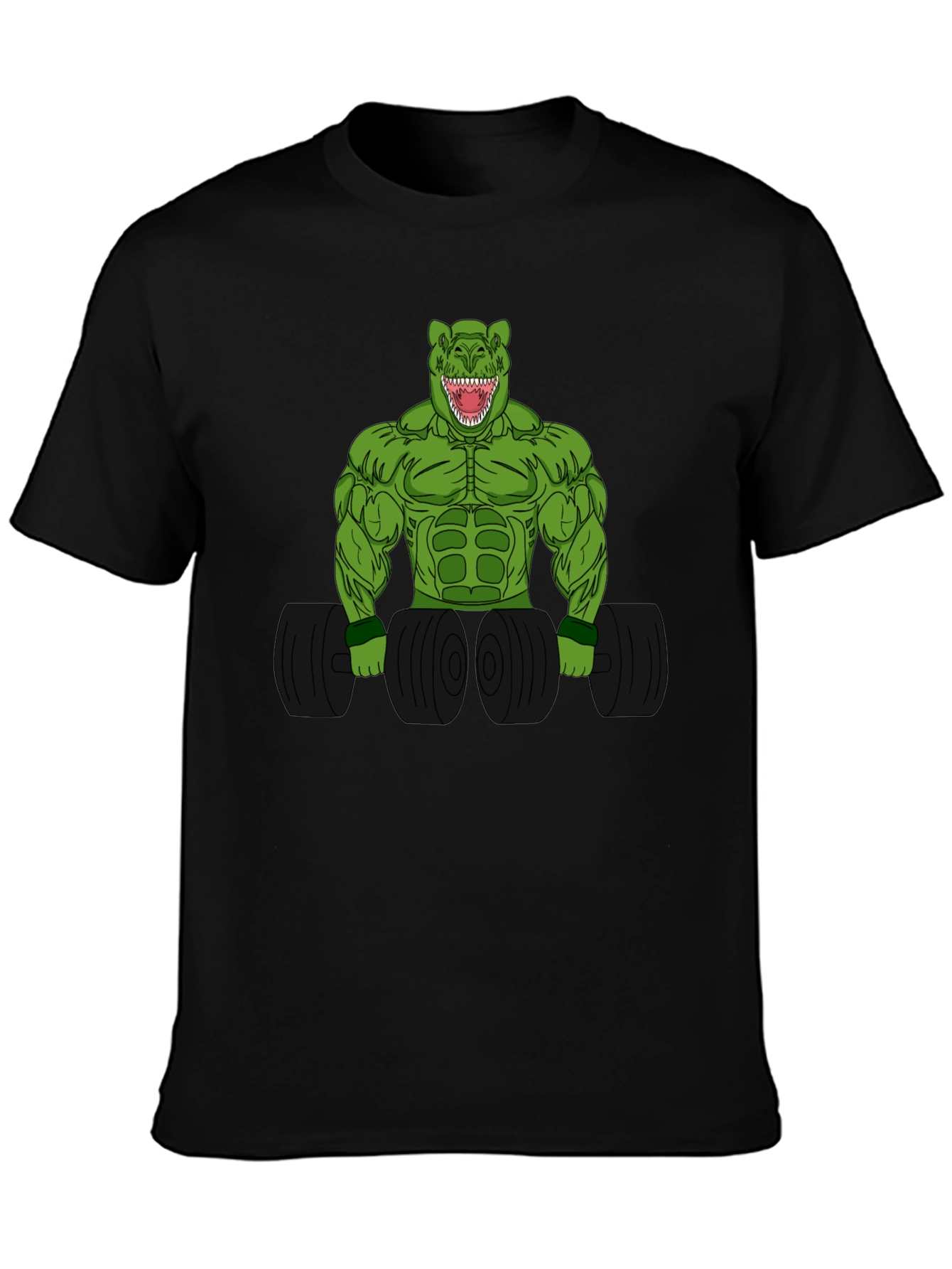 Dino Gym T-Shirt - Black Cotton Tee
