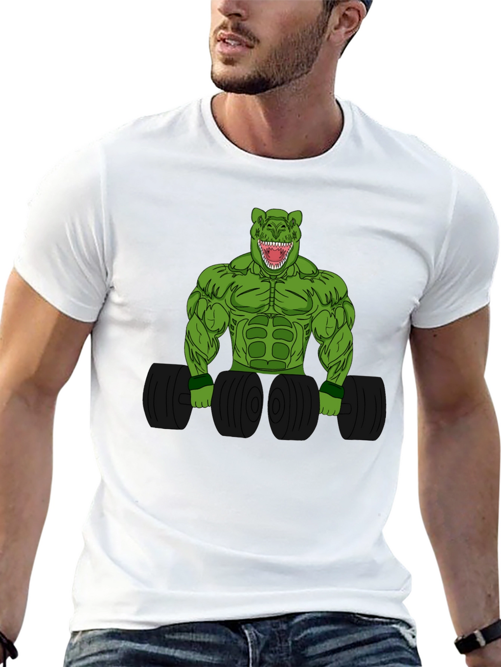Dino Gym T-Shirt - Black Cotton Tee
