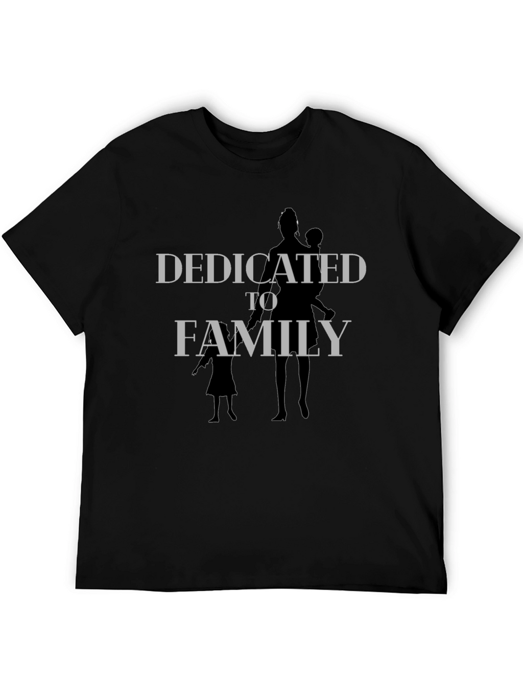 Dedicated to Family T-Shirt - Black