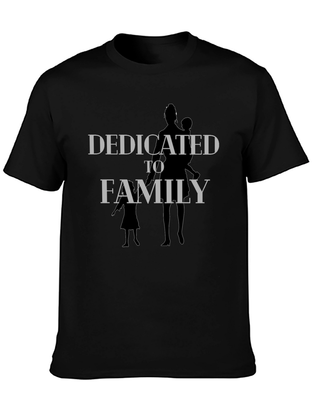 Dedicated to Family T-Shirt - Black
