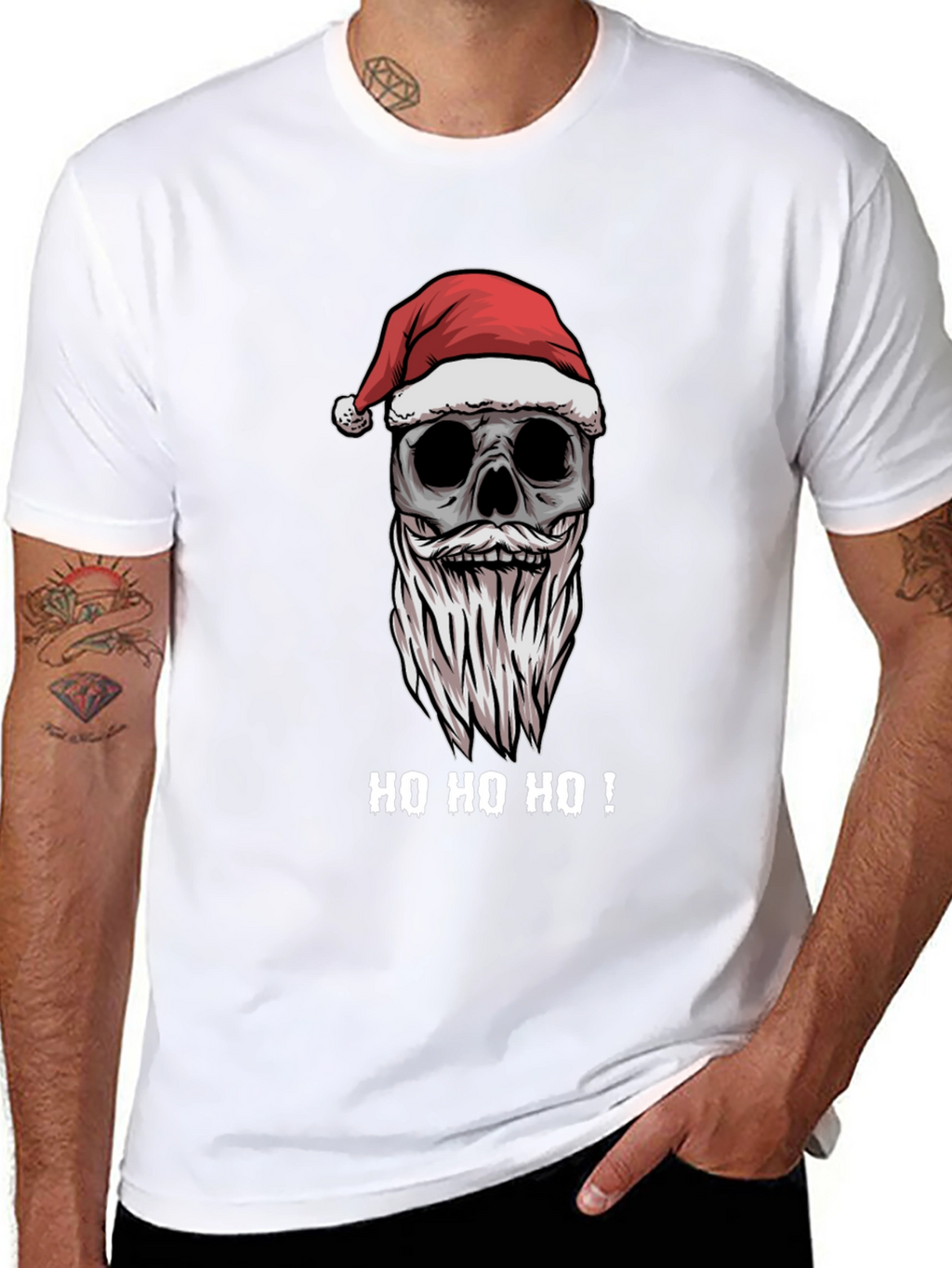 Santa Skull T-Shirt - Holiday Humor