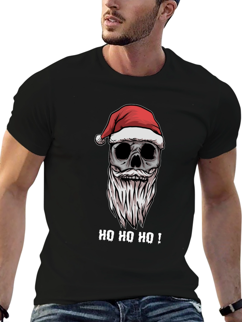 Santa Skull T-Shirt - Holiday Humor