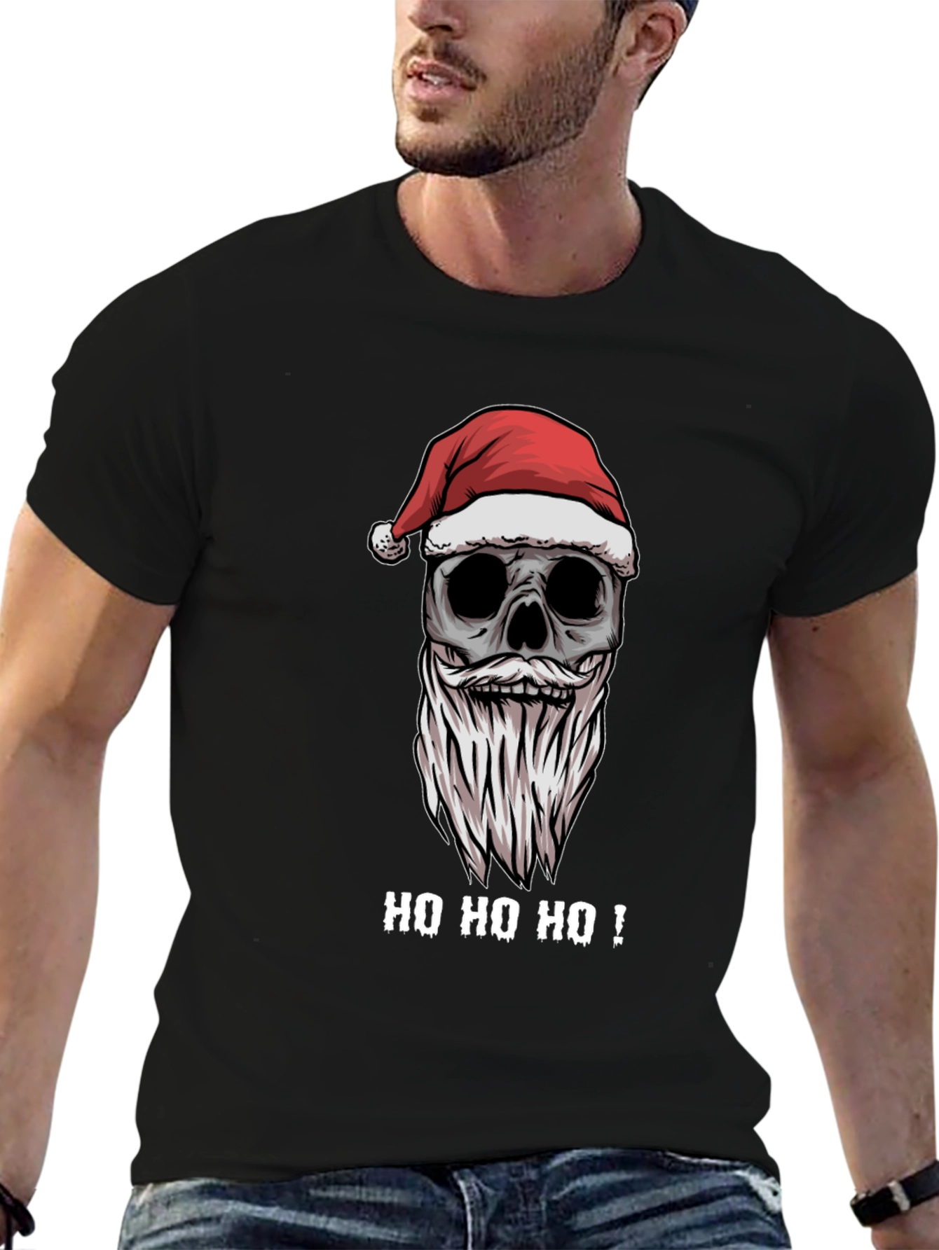 Santa Skull T-Shirt - Holiday Humor