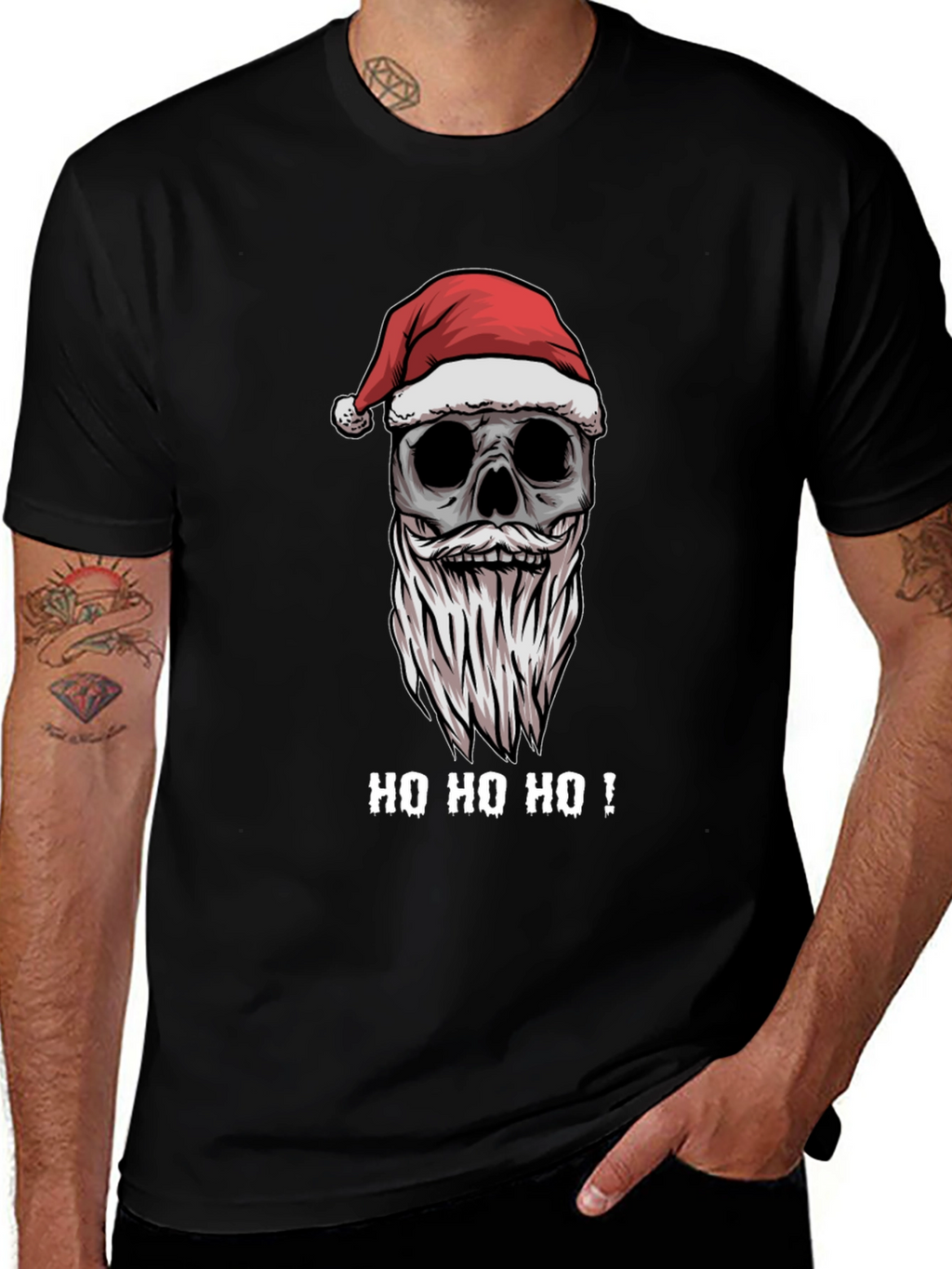 Santa Skull T-Shirt - Holiday Humor