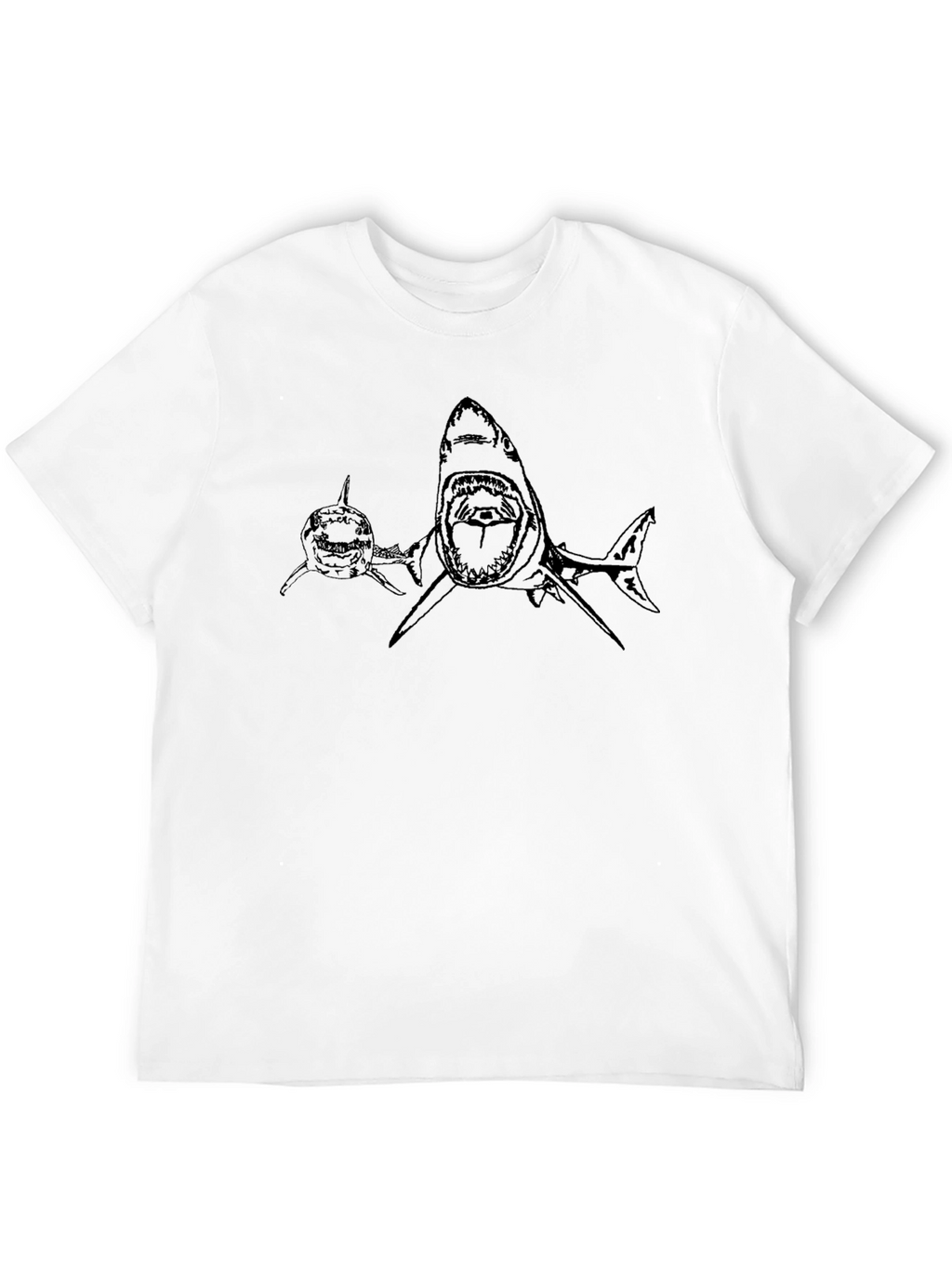 Shark Graphic Print Mens T-Shirt