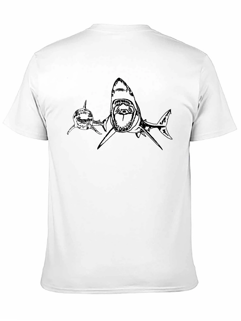 Shark Graphic Print Mens T-Shirt